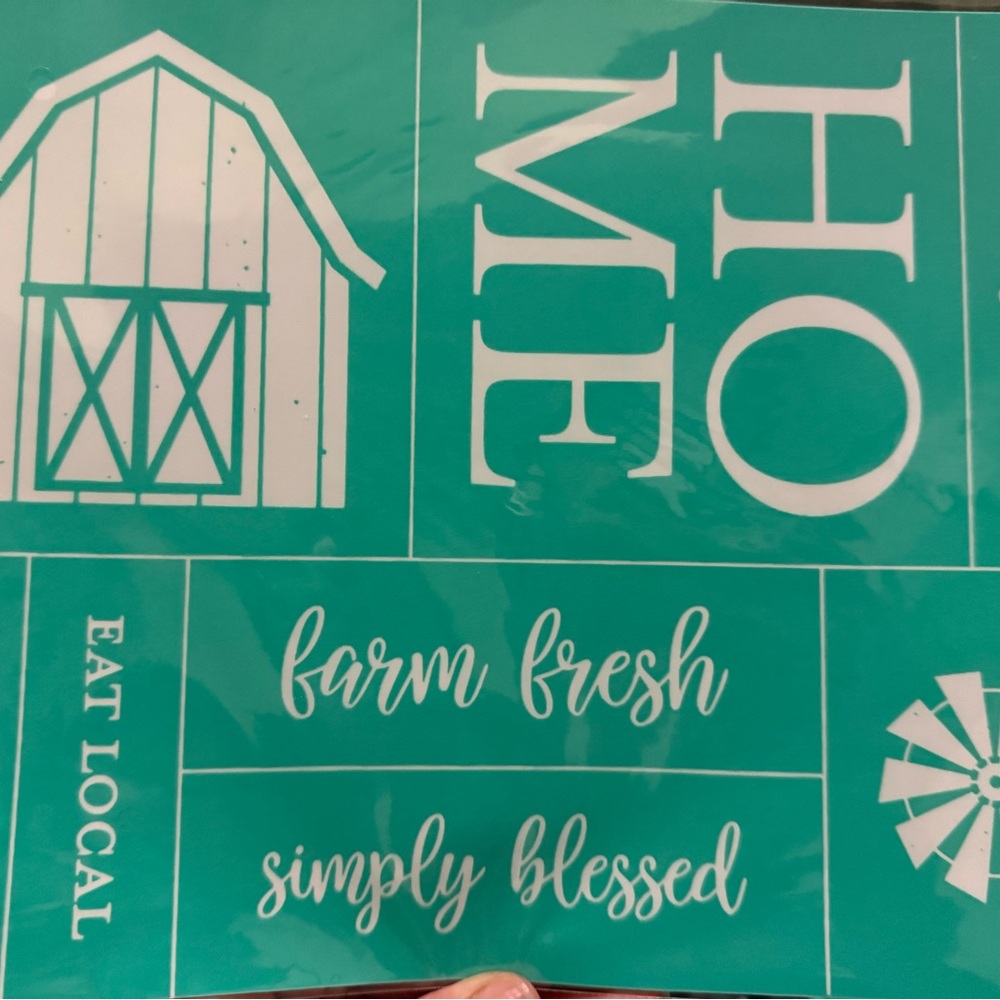 Chalk Couture Green and White Farmhouse Art Decal